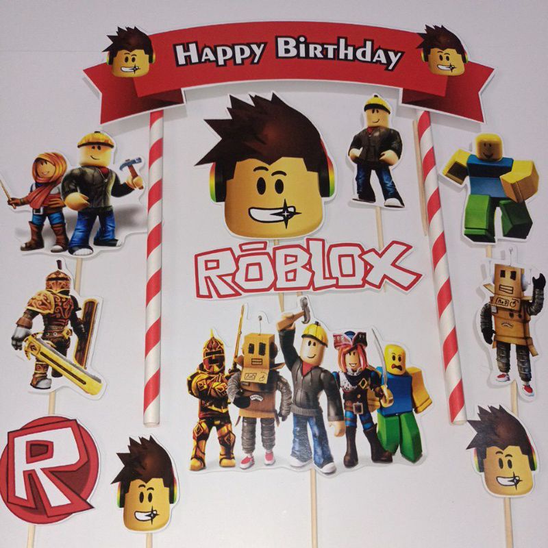 Character Cake Topper/ROBLOX Character Birthday Cake Decoration ...