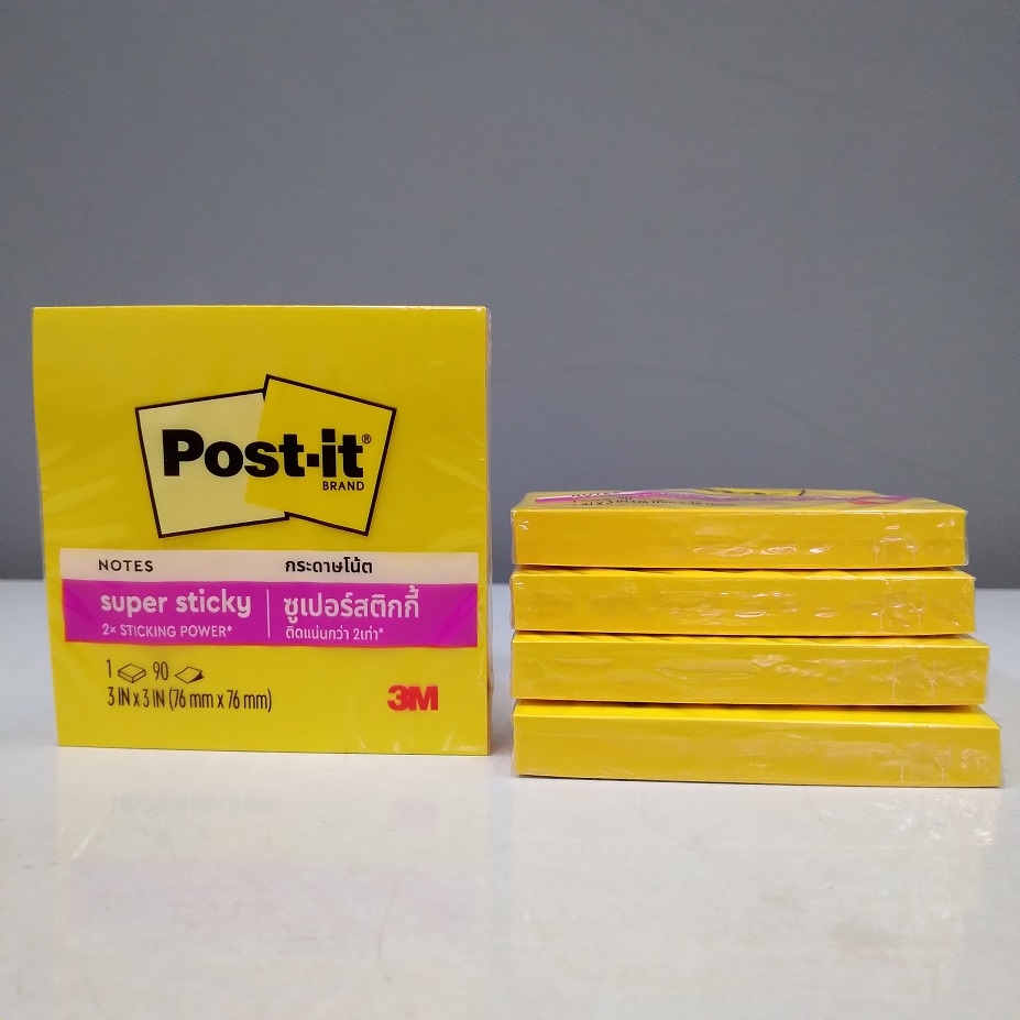 3M Post It 654 1SS3Y Sunny Side Yellow Super Sticky Note 3inch x 3inch ...