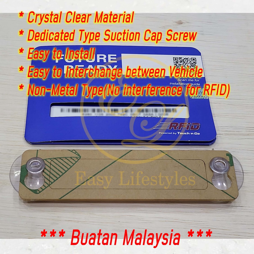 RFID HOLDER TNG TOUCH N GO SMART TAG RFID STICKER PLUS NON METAL (READY STOCK)