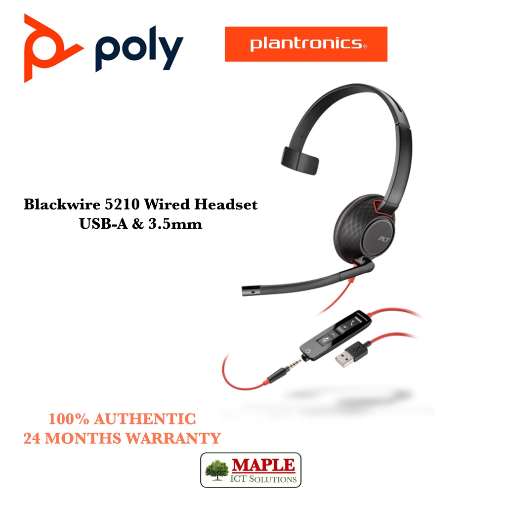 Poly Blackwire 5200 series USB Headset | Shopee Singapore