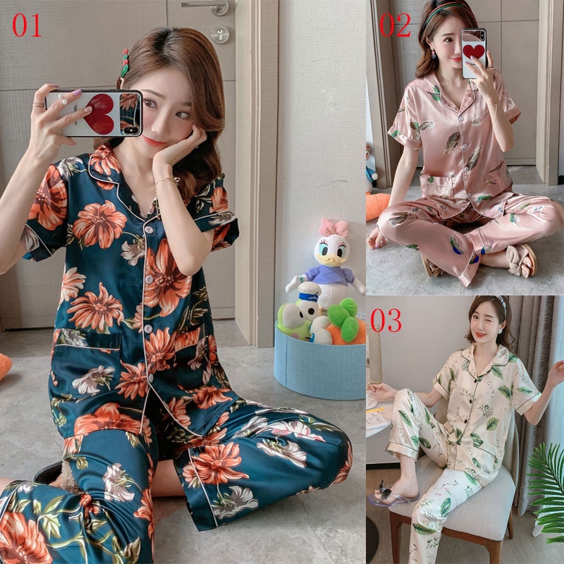 Satin pyjamas online shopee