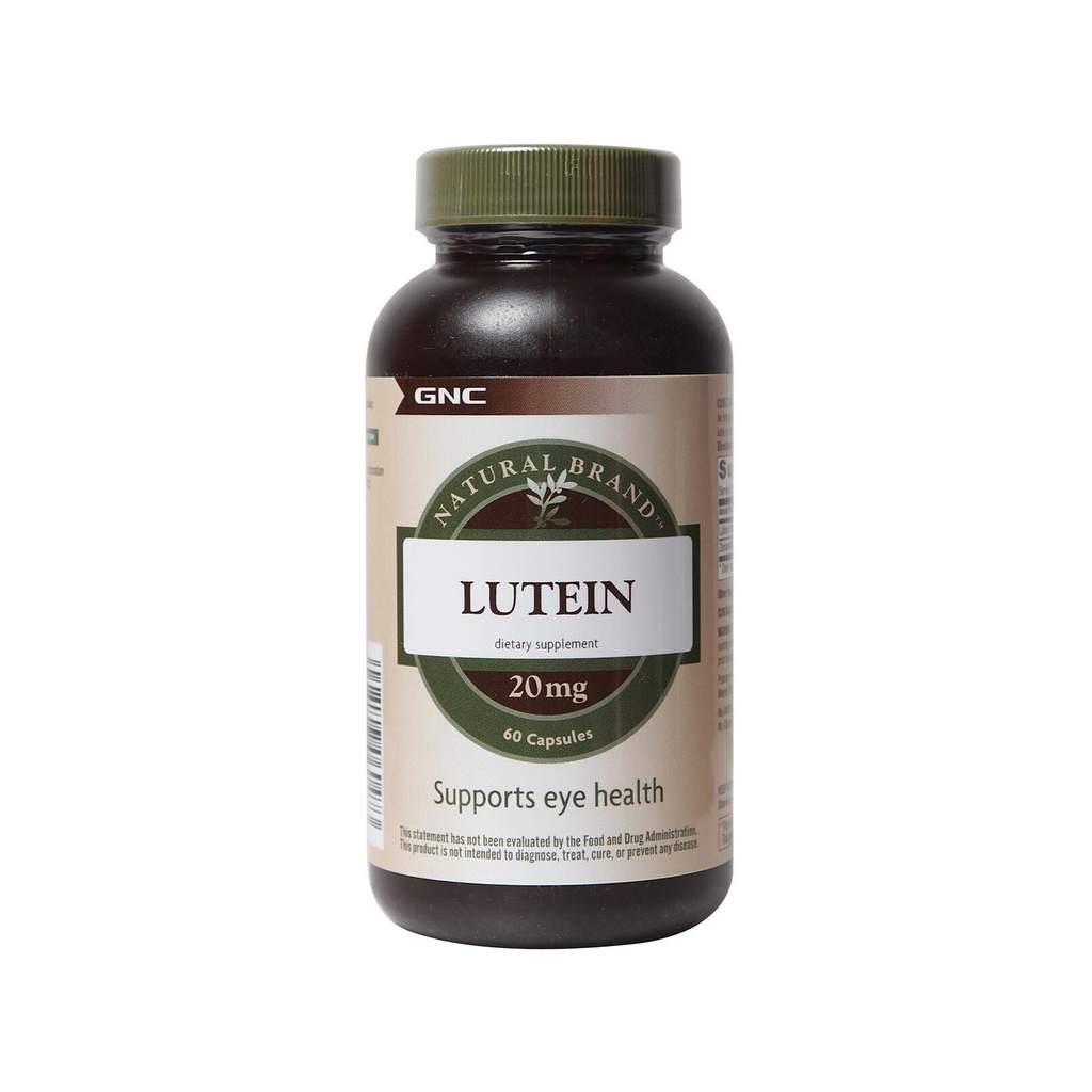 GNC NATURAL BRAND™ Lutein 20mg With Zeaxanthin (60 capsules) Shopee Singapore