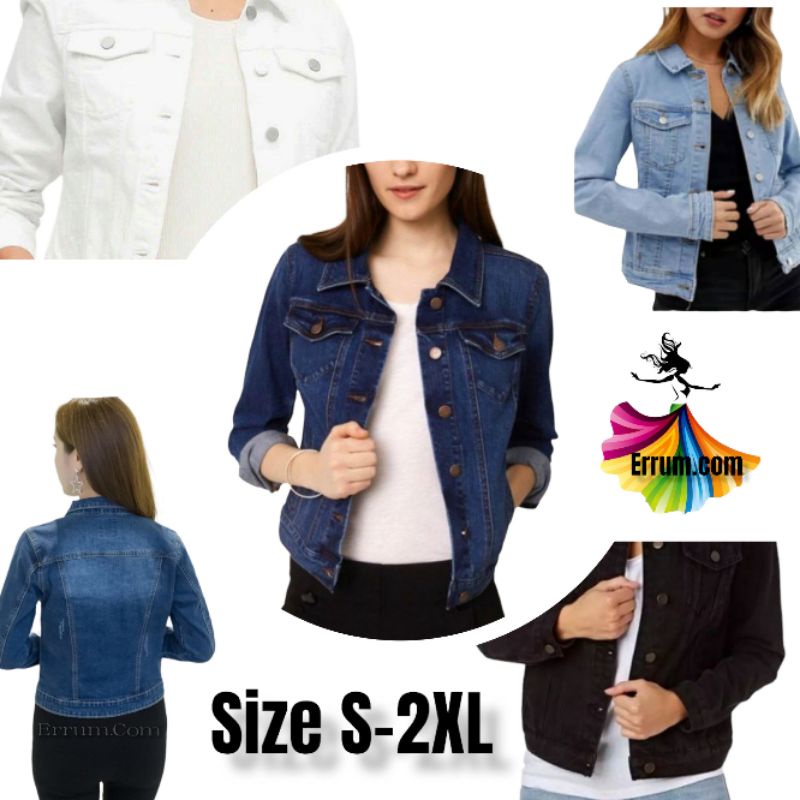 High Quality Fashionable Long Sleeve Women Denim Jeans Jacket Women Clothing Jaket Sesuai Untuk Perempuan Rready
