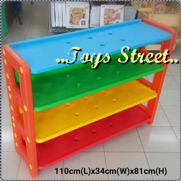TOYS STREET KINDERGARTEN MULTIPURPOSE STORAGE RACK SHOE RACK BOOK SHELF ...