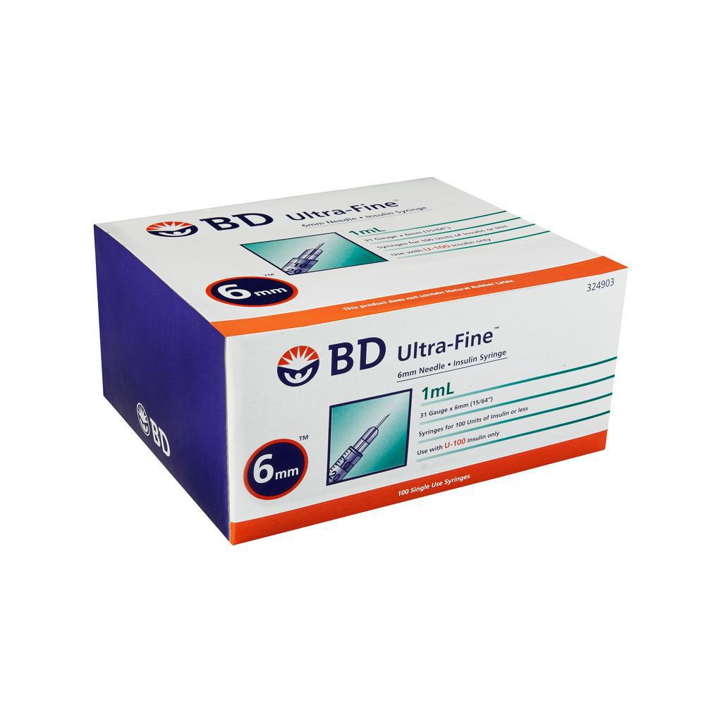 BD Ultra-Fine II Insulin Syringe 6mm, 1.0cc 31G (10sx10 pack) | Shopee ...