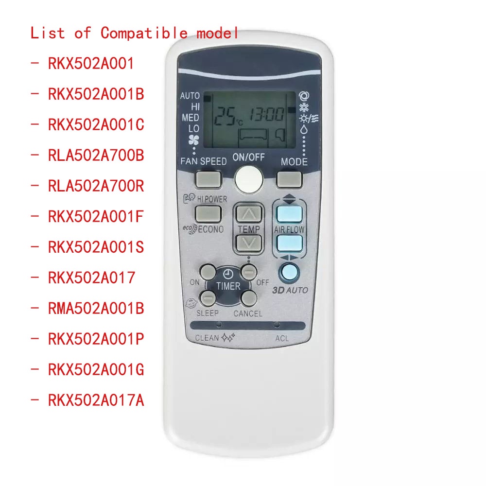 Mitsubishi Aircon Remote Control RKX502A001 RKX502A001 RKX502A001B ...