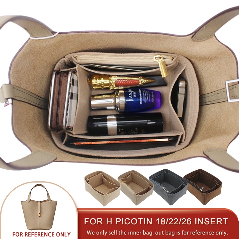 For Picotin 18 22 26 Insert Bags Organizer Makeup Handbag Inner Purse ...
