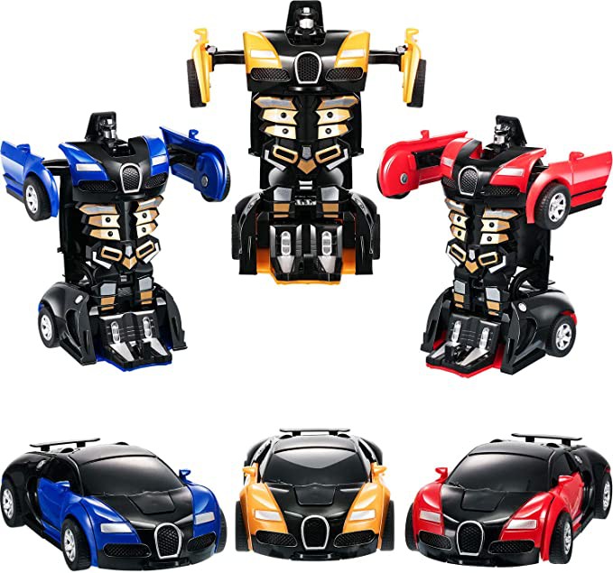 TGD Transformer 2 In 1 Car Robot Toy Action Collision Model Vehicles Toy Gift for Children
