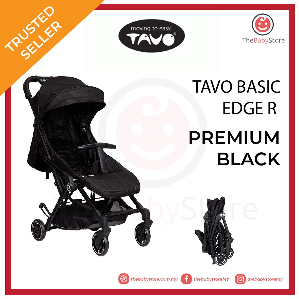 Tavo Basic Edge R Stroller Silver Grey Compact Cabin Size