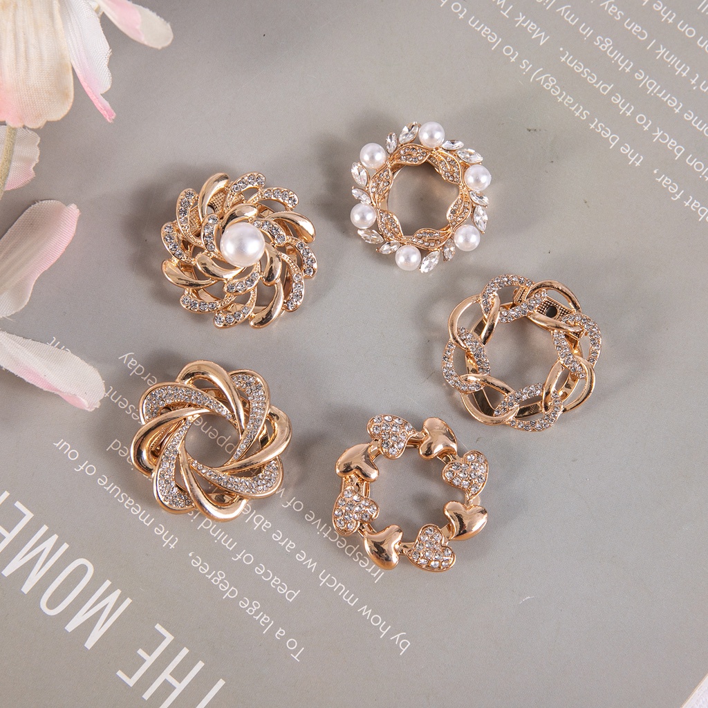 Kerongsang Clip Tudung Korea Premium Clip Ring Tudung Fashion Brooch Pin Scarf Buckle Brooch Shopee Singapore