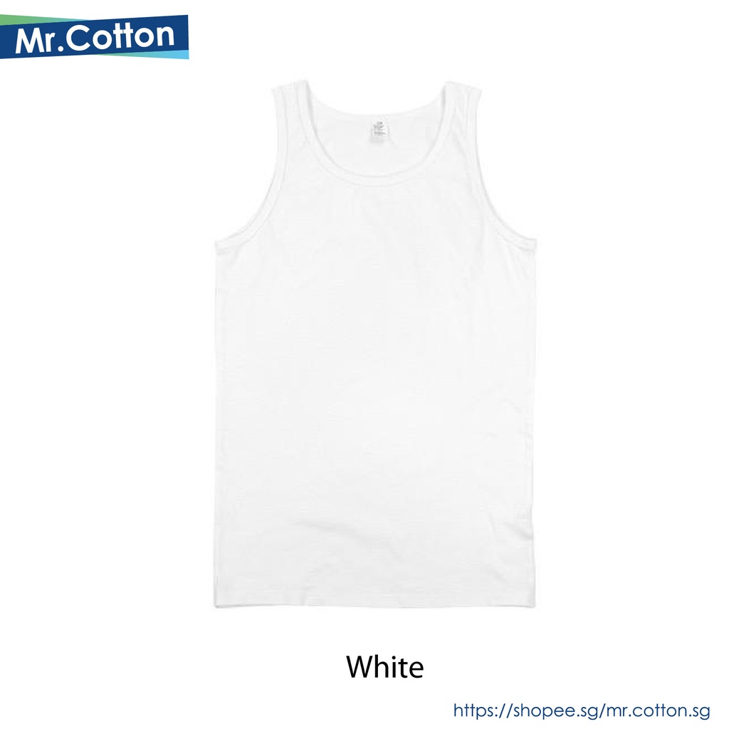 230g Tank Top Heavy Weight Pure Cotton Tee Singlet Sleeveless Crew Neck Round Neck Shopee