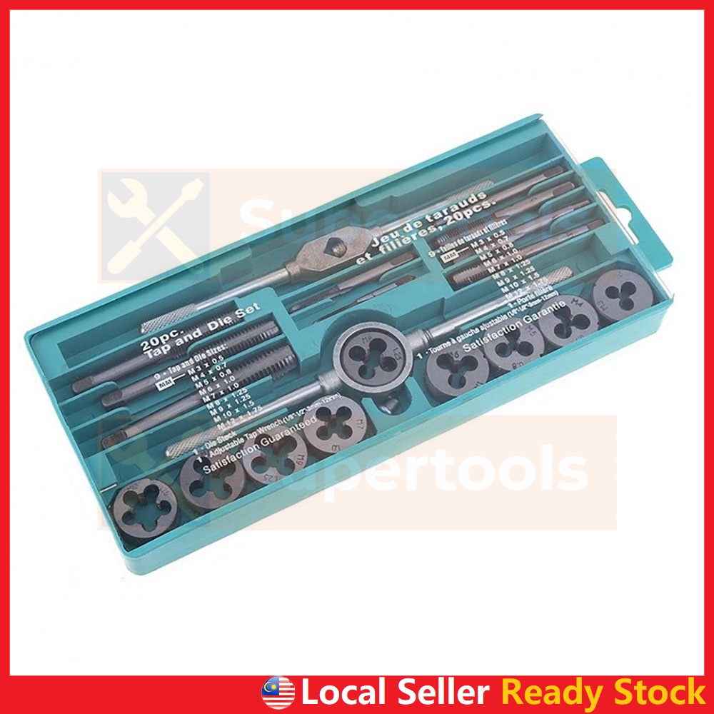 12/20/40pcs Tap And Die Set Tap Wrench Die Handle Screw Thread