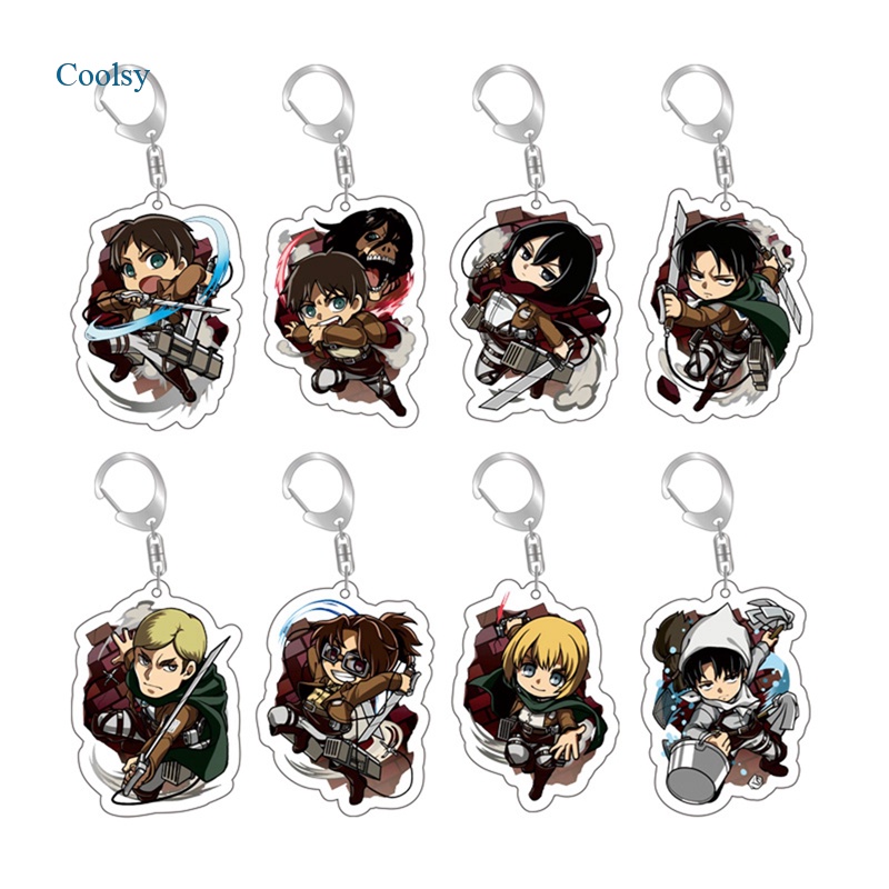 Coolsy Cartoon Anime Attack On Titan Levi Ackerman Eren Jaeger Key ...