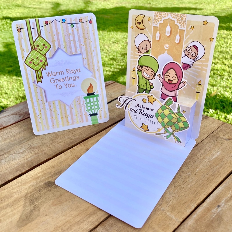 Happy Family Raya Pop Up Card /kad Ucapan/ Handmade Greeting Card ...