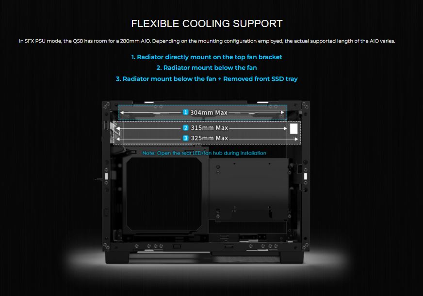 Lian Li Q58 White/Black with PCI-E 4.0 Riser (1 YEAR WARRANTY BY ...
