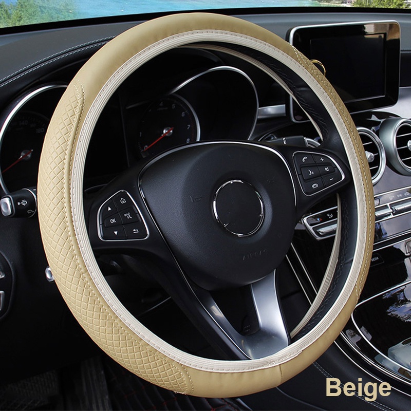 Car Steering Wheel Cover Microfiber Leather Anti Slip Cushion Universal
