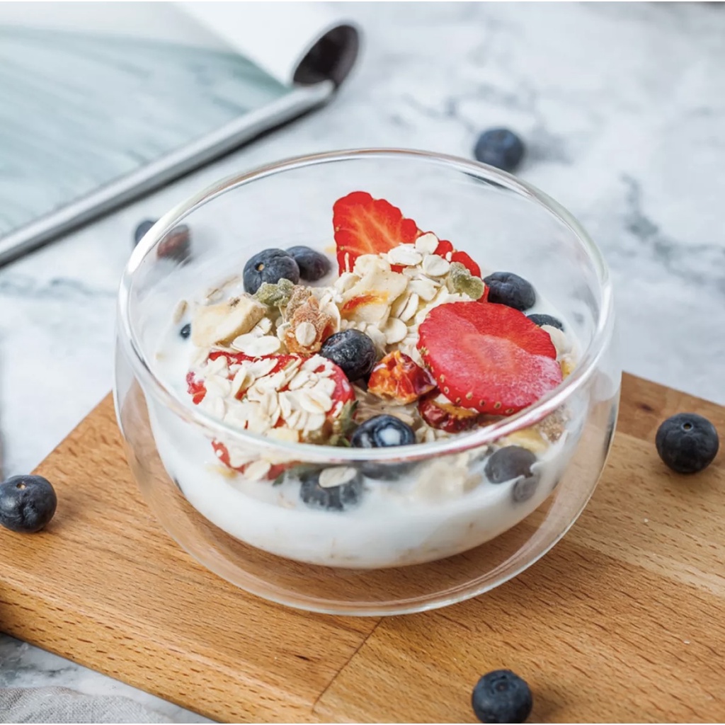 [SG Stock] Double Wall Insulated Bowl Dessert Soup Salad 300ML/500ML