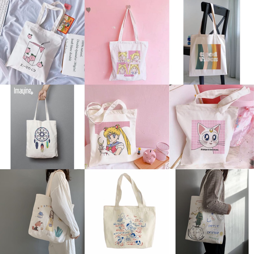 Tote bag 2024 kanvas shopee