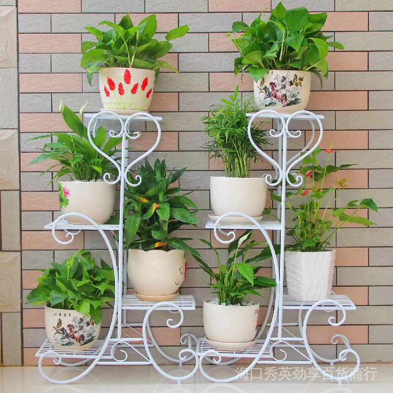 3/4/5 Tier Metal Plant Stand & Flower Pot Holder Garden Home Office ...