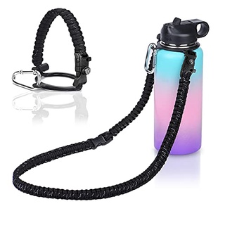 EasyAcc Water Bottle Handle Shoulder Strap, for 12oz - 64 oz Hydro Flask  Wide Mouth Water Bottles and Universal Water Bottles, with Carabiner, for  Walking Hiking Camping (Bottle Excluded) Full Black - XL Size