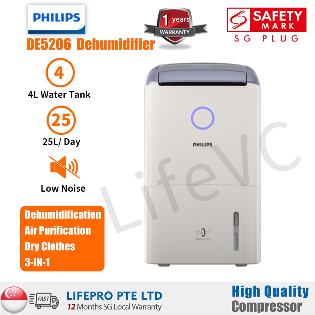 PHILIPS Series 5000 2in1 Air Dehumidifier and Purifier DE5206