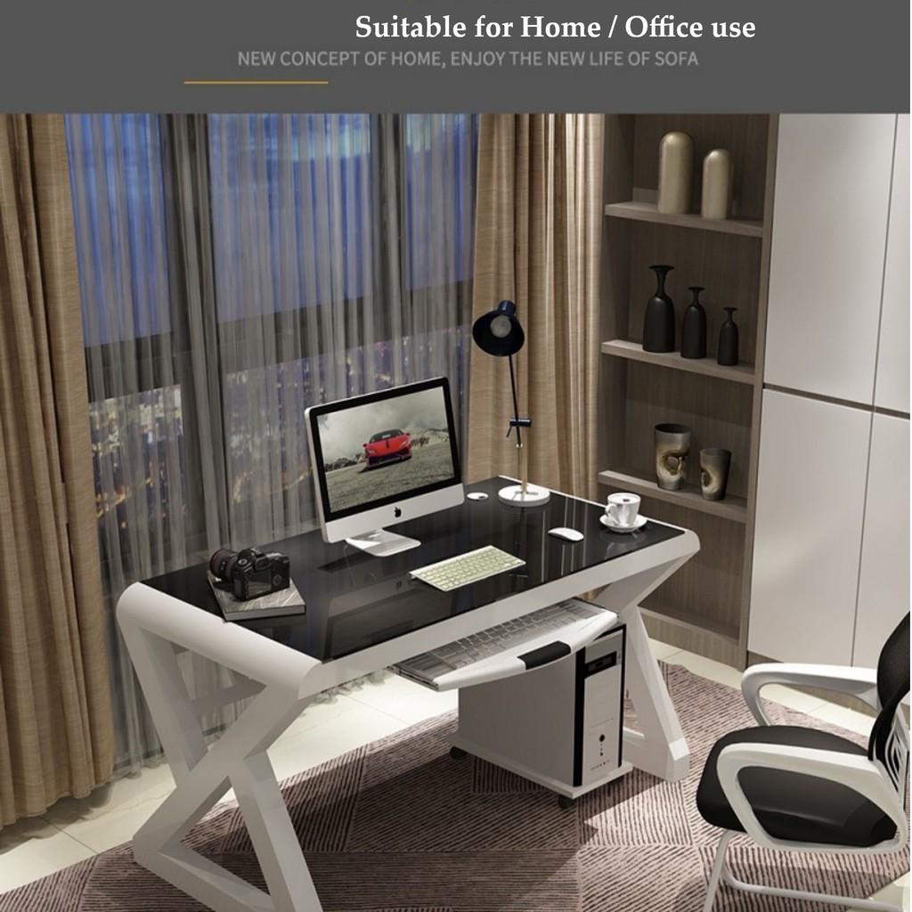 (9shop)Office/Study Table with / without KB Tray ST01B | Shopee Singapore