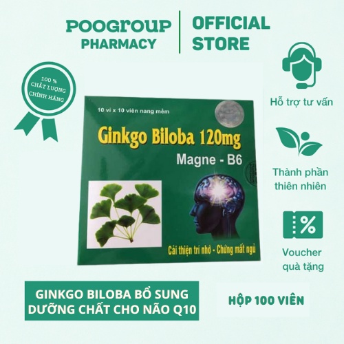Ginkgo Biloba 120mg Magnesium B6 active blood active tablets improve