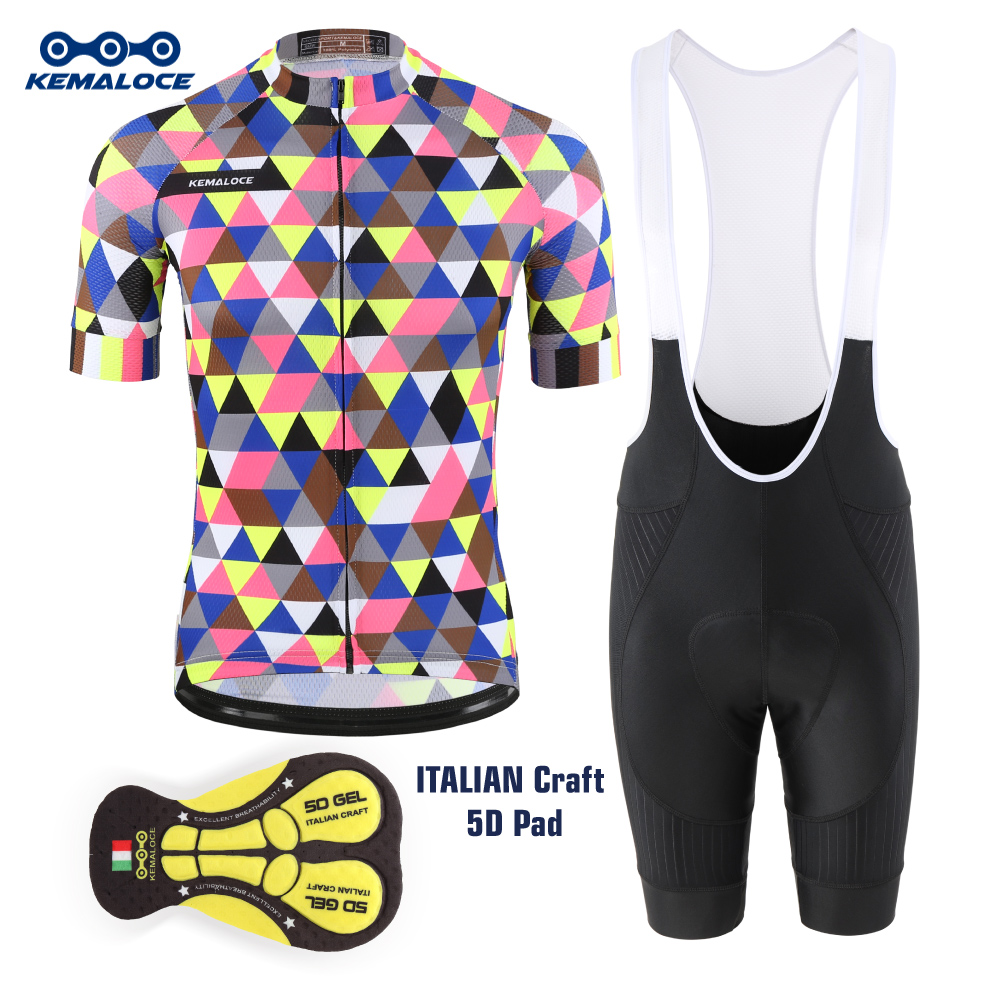 KEMALOCE 2021 Bicycle Jersey Men Quick Drying Cycling Clothing Team MTB Road Bike Wear Set with High Quality Gel Pad Bib Shorts Shopee Singapore