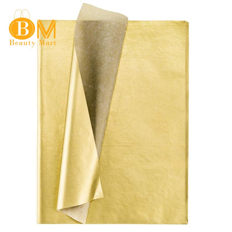 Gold Tissue Paper, 100 Sheets Metallic Gift Wrapping Paper