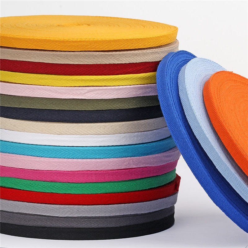 15mm 45meter/roll Chevron Cotton Ribbon 45meters/roll Webbing Herring ...