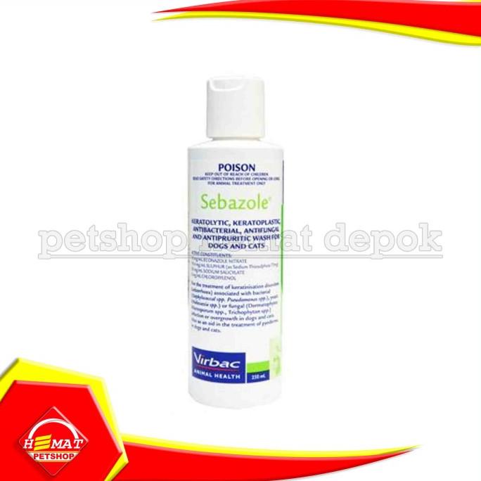 Virbac Sebazole Mushroom Shampoo Dog cat 250 ml scabies ringworm cat