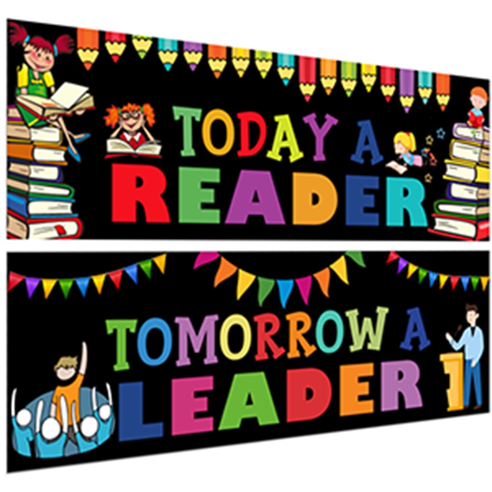 Encouraging Kids to Read Classroom Banner Posters Bulletin Board ...