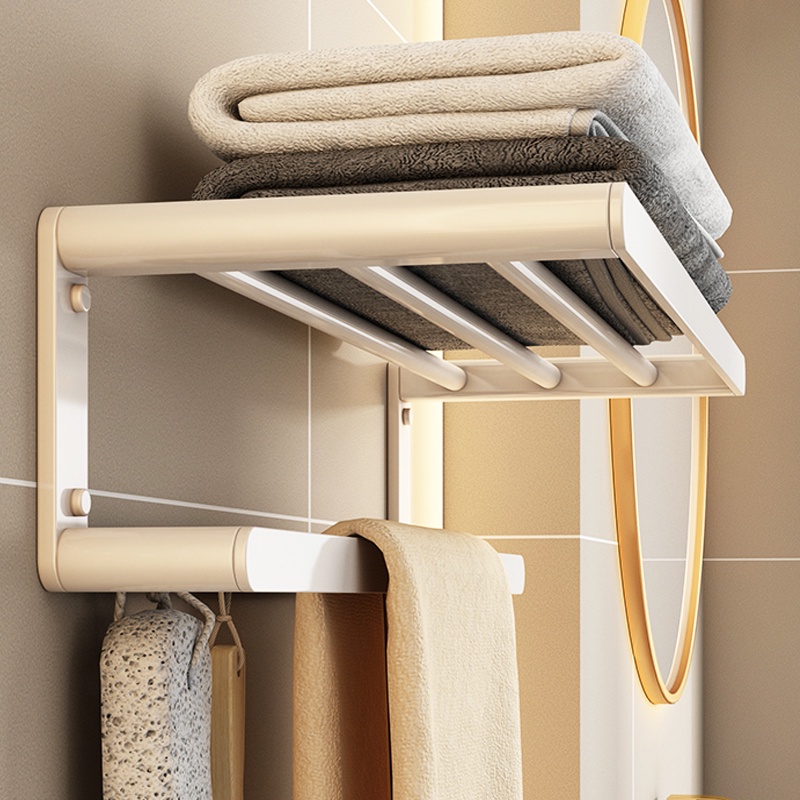 YUN JIE YA White Toilet Hanger Towel Rack Bathroom Storage Towel Rack ...