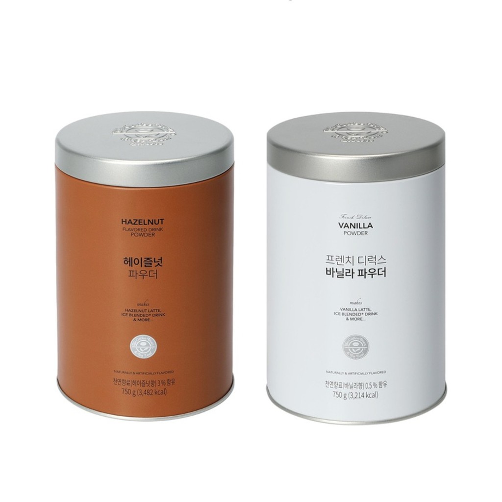 Coffee Bean French Deluxe Vanilla Powder 750g / Hazelnut Powder 750g