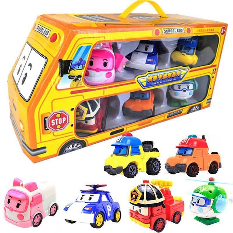Children's toy Bus Super Flying Team Robocar Poli Transformation and ...