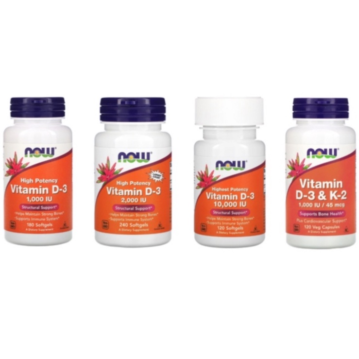 NOW Vitamin D Immunity 1,000 2,000 5,000 10,000 IU K2 D3 Shopee Singapore