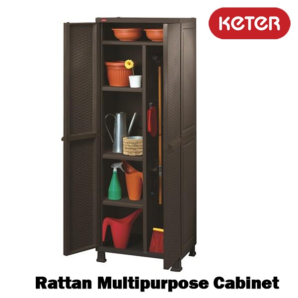 Keter Rattan Multipurpose Cabinet with Legs | Shopee Singapore