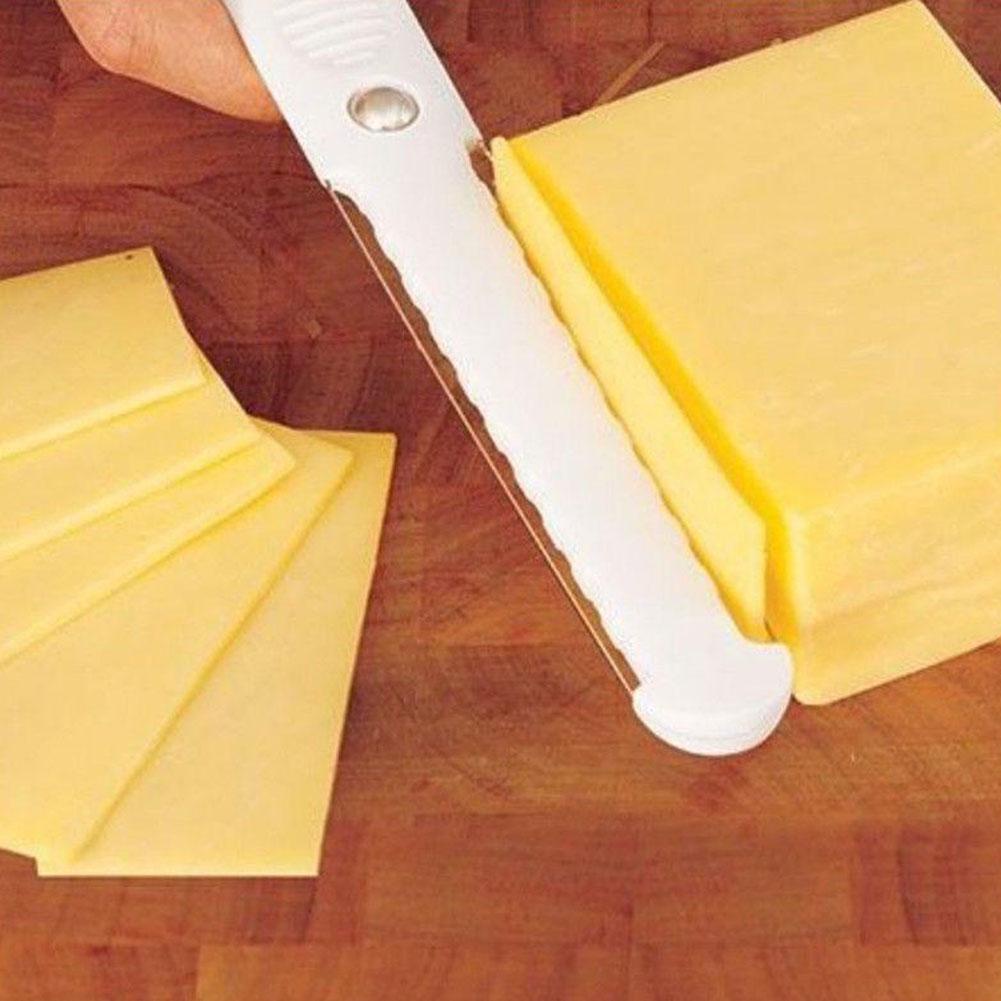 CHEESE BUTTER SLICER PEELER CUTTER TOOL WIRED WIRE HARD HANDLE THIN ...