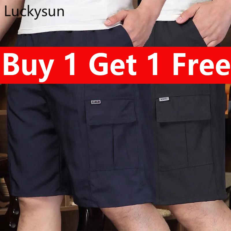 [Buy 1 Free 1] Men's Plus Size Elastic Band Bermuda Ultra Thin