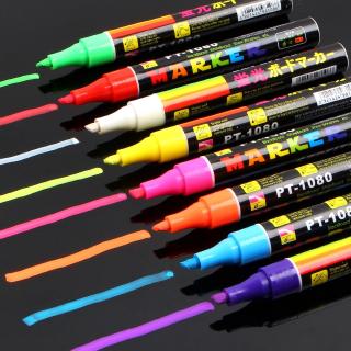 Bigthumb Liquid Chalk Markers 12 Vibrant Colors with 3mm Reversible Erasable Water-Based Chalkboards Marker Pens Non Toxic Quick Drying for Blackboard