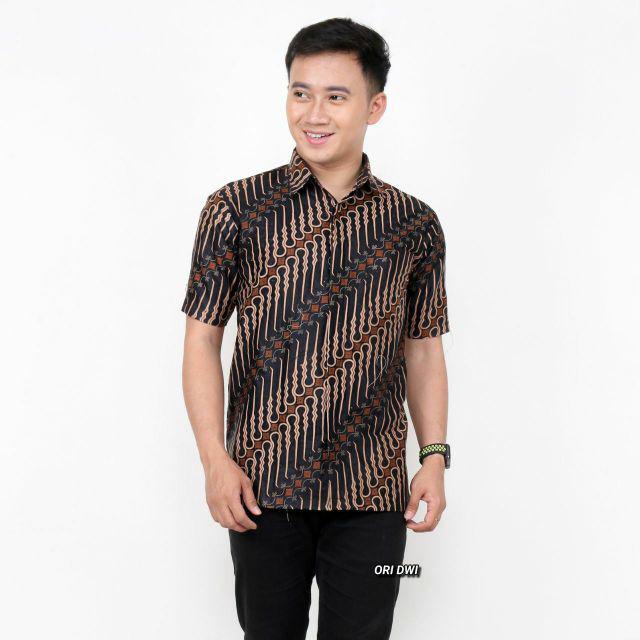 HITAM KEMEJA Men's BATIK Short Sleeve BATIK Shirt HEM Men's Floral ...