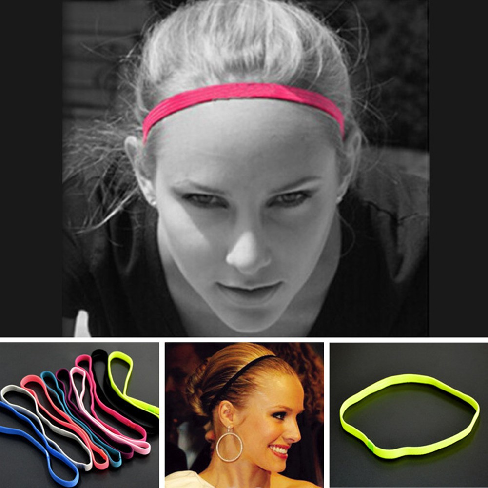 Non-Slip Thin Headband Women Candy Color Satin Headbands Hair