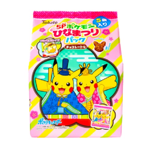 Tohato 5P Pokemon Hinamatsuri Pack Chocolate Flavor 75g [Japanese ...