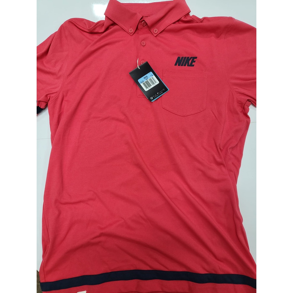 Red nike hot sale golf top