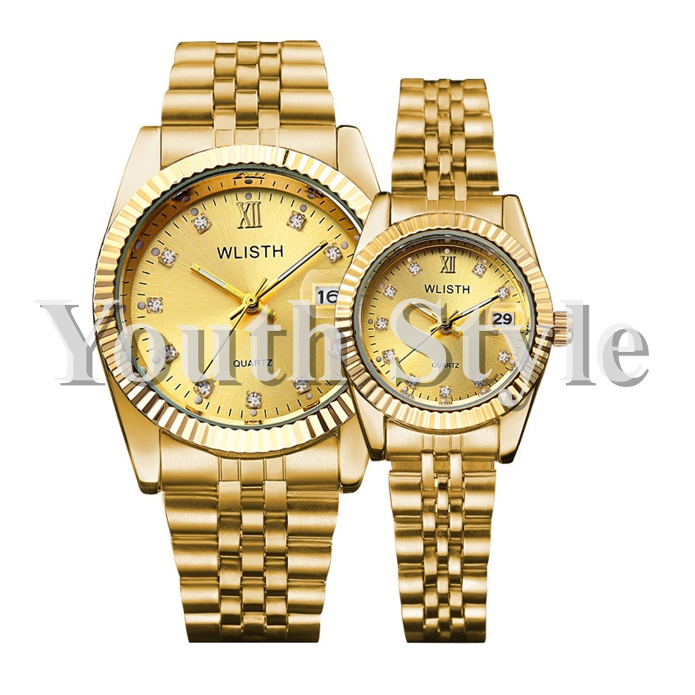 Original Wlisth Couple Watch Causal Business Quartz Analog Women