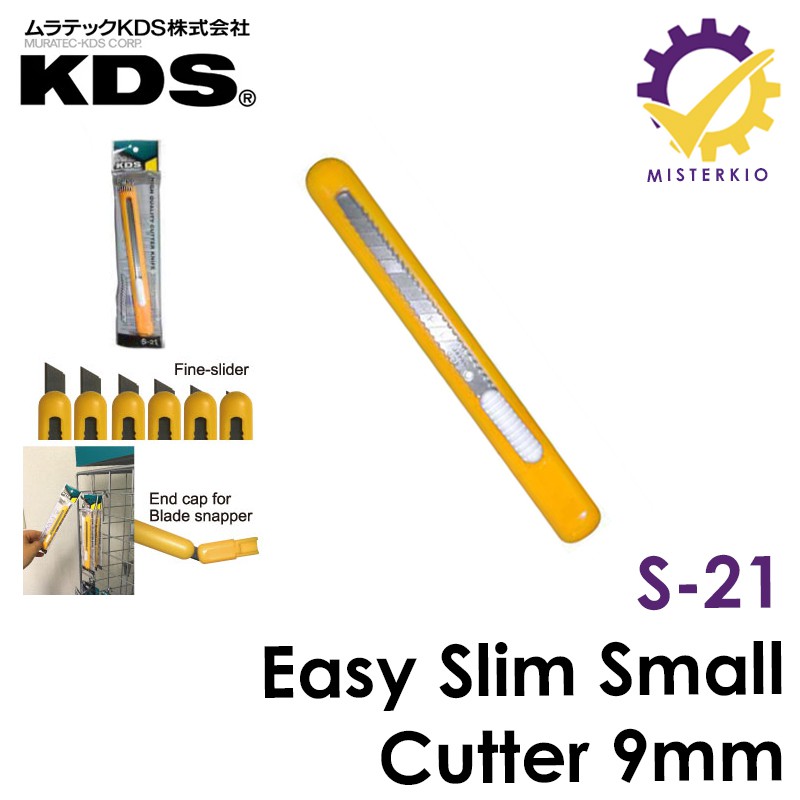 KDS S-21, 9mm Easy Slim Small Cutter Pen Knife | Shopee Singapore