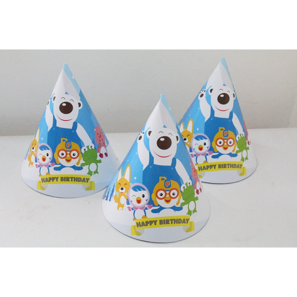 Pororo Birthday Hat/pororo Birthday Hat/pororo Cone Hat custom Name ...