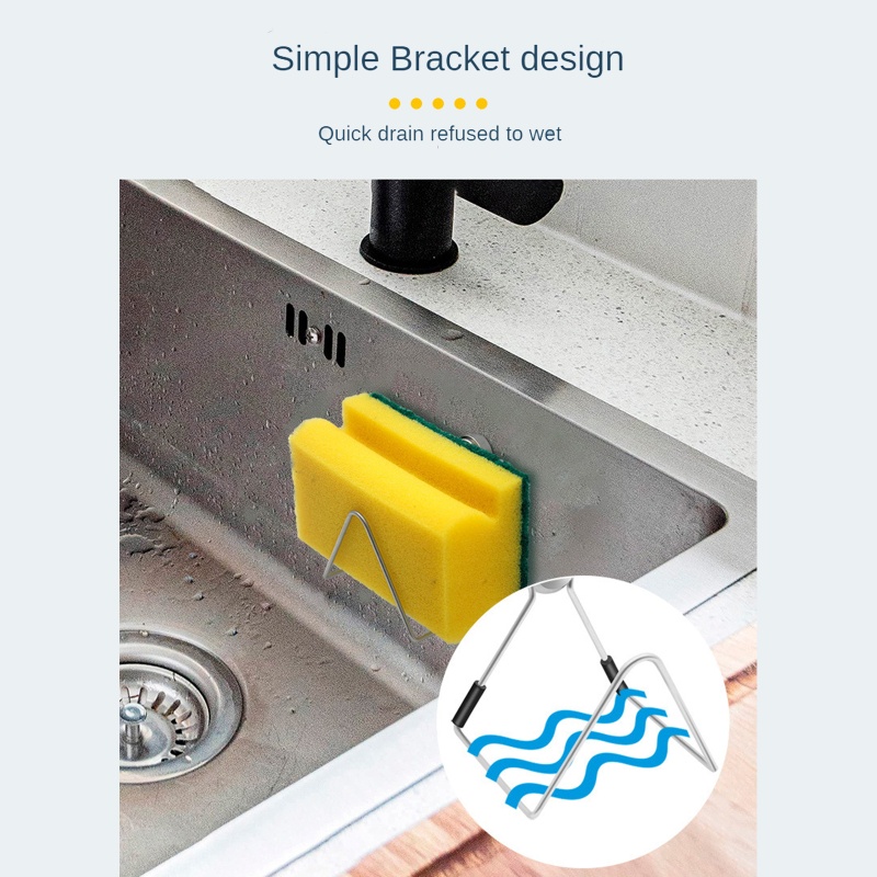 Magnetic Sponge Holder for Kitchen Sink Stainless Steel Drain Rack Dish ...