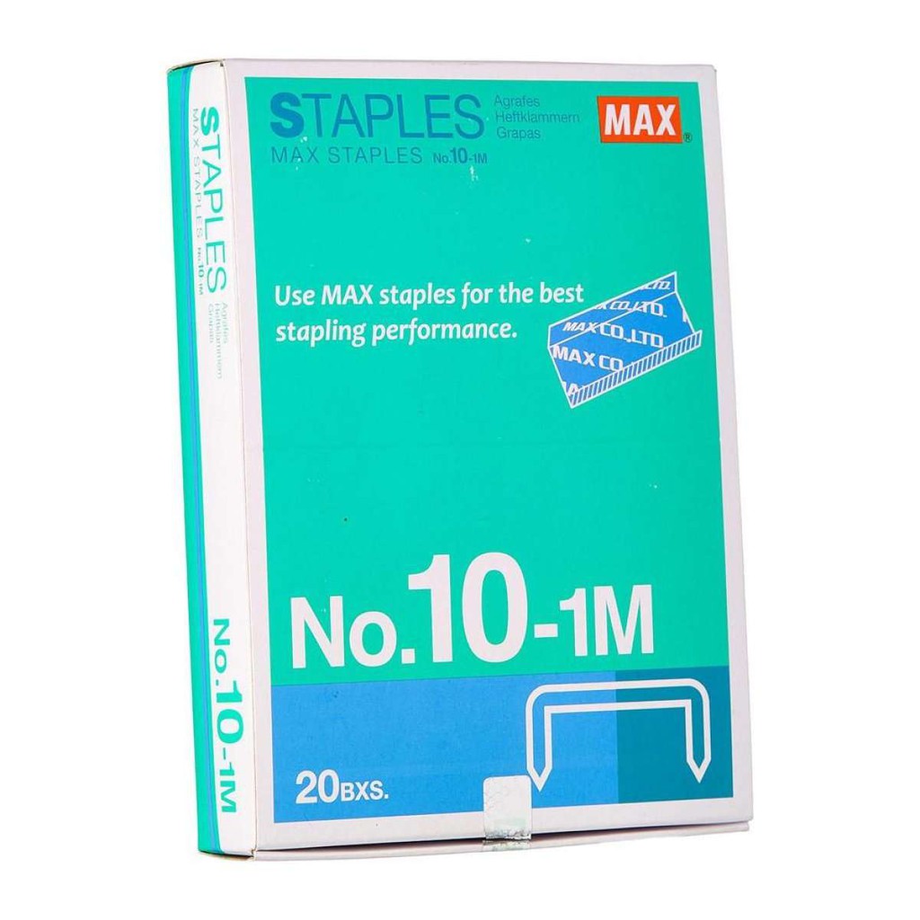 Max Staples - No. 10 - 1M ( 5MM ) (20PCs / 1 Box) | Shopee Singapore