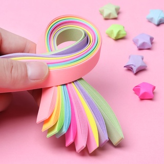 Star Origami Paper Star Paper Strip Sided Origami Stars Paper Lucky Star  Decoration Paper Strips DIY Hand Art Crafts (Rainbow Seven Color Mix (1350
